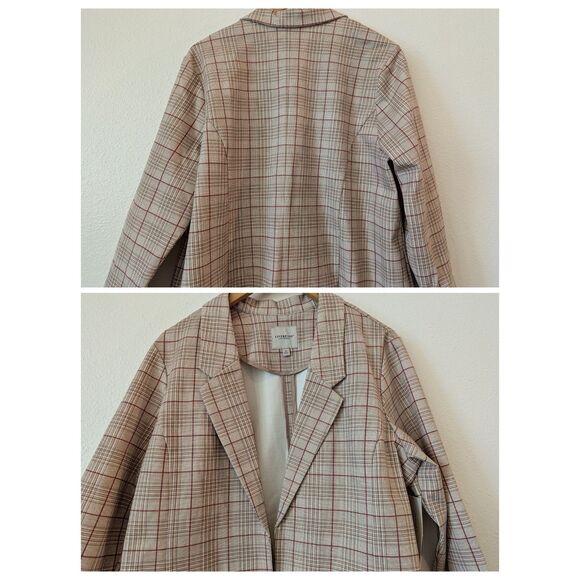 Liverpool Los Angeles Plaid Boyfriend Blazer Jacket  Sz 14 - Picture 4 of 8